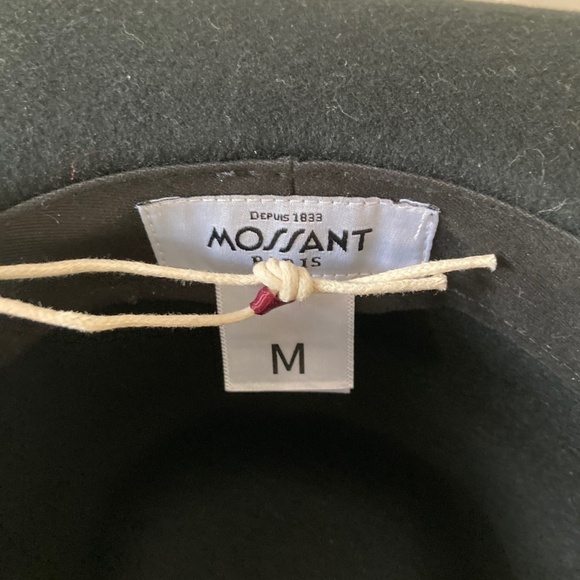 NWT Mossant Free People Wild Heart Braided Trim Black Felt Hat Sz M main image 6